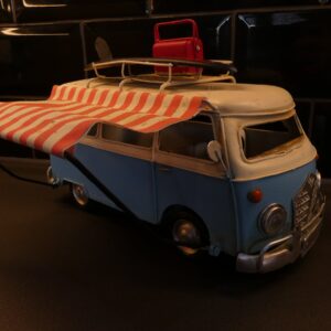 V60 blue camper with canopy
