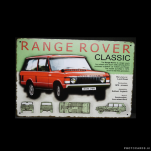 SC208 Range Rover Tin Sign