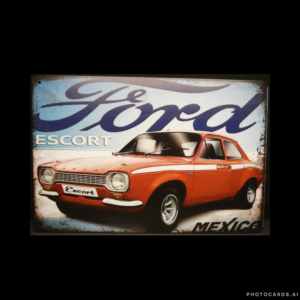SC220 Ford Escort Mexico Tin Sign