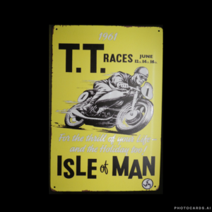 SC288 Yellow Isle of Man Tin Sign