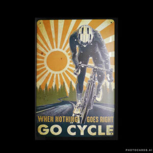 Go Cycle Tin Sign