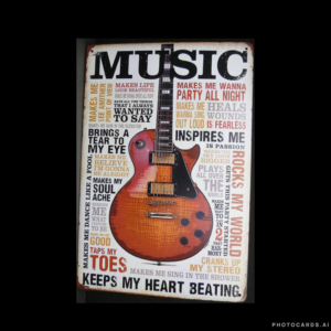 SC299 Guitar Tin Sign