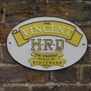 Vincent Motorcycle Cast Iron Plaque