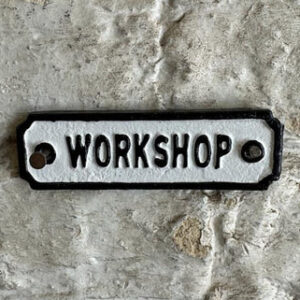 Workshop Cast Iron Plaque