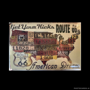 SC342 Get Your Kicks Route 66 Tin Sign