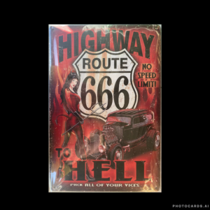 SC347 Route 666 Tin Sign