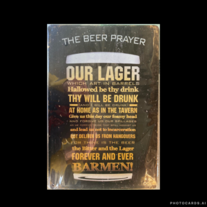 SC355 The Beer Prayer Tin Sign