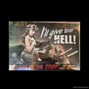 SC385 Give Em Hell Tin Sign