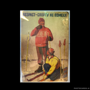SC1052 Skiing Tin Sign